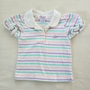 Vintage Lacoste Girly Striped Shirt 3-6 months